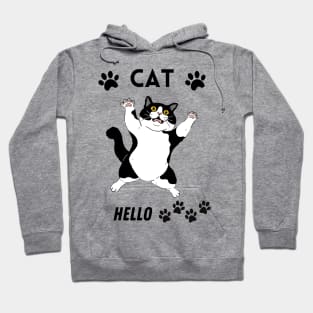 cat say hello Hoodie